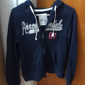 Girl’s Aeropostale Navy Blue Hoodie Zipper Hood